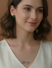 Daily wear minimal gemstone earrings contemporary design for women