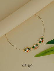 Triple lotus pendant invisible necklace minimalist jewelry for women