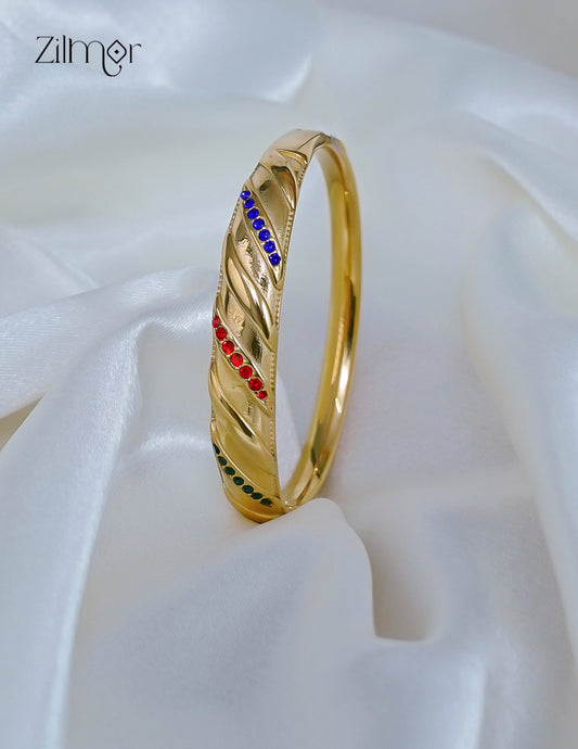 Premium Golden AD Stone Bracelet – Designer Openable & Tarnish Resistant