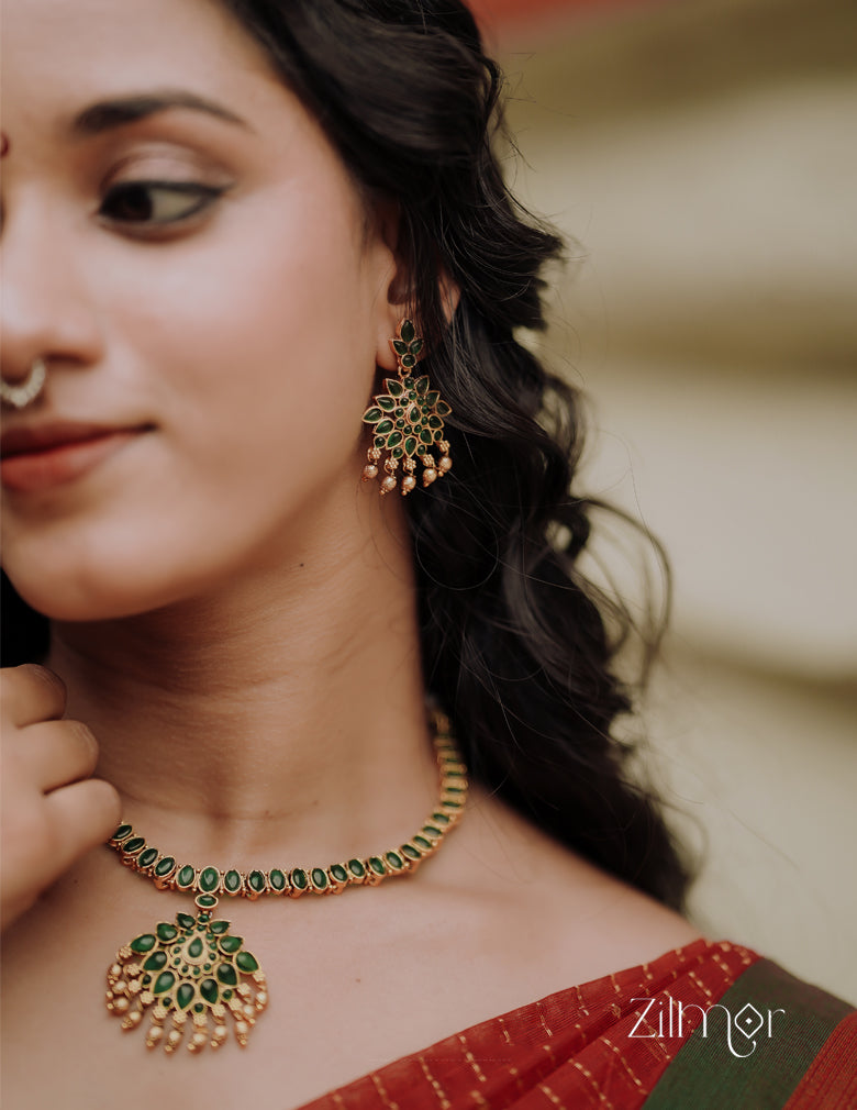 BH101099 - Premium Antique Necklace set with Earring
