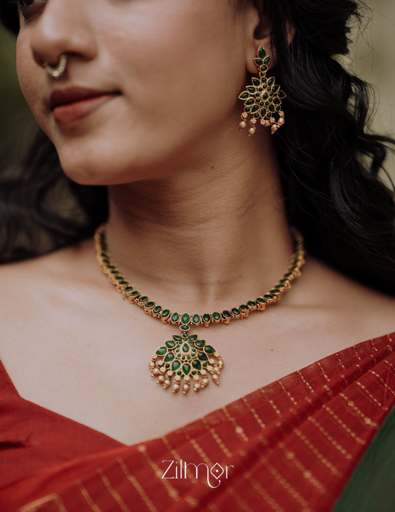 BH101099 - Premium Antique Necklace set with Earring