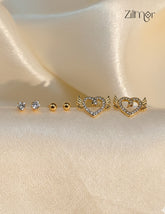 Chic Gold Finish AD Stone Stud Earrings – Daily Wear Jewelry for Women