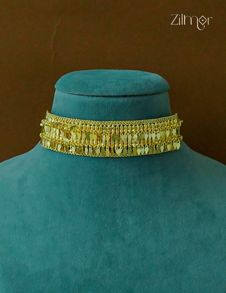 Kerala Style Gold Choker Necklace – Elegant Elakka Thali Design