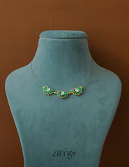 Designer triple lotus pendant on invisible transparent necklace