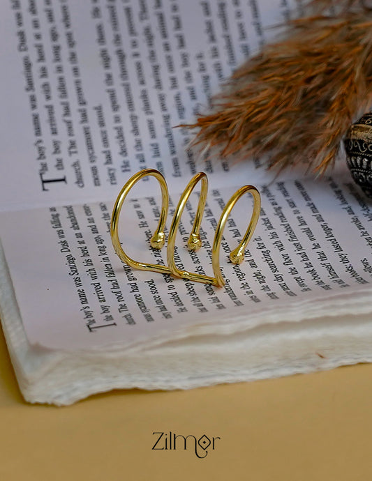 Multi Layer Geometric Adjustable Ring for Women