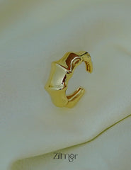 Luxury 18K Gold Plated Aurora Flow Ring – Modern Adjustable Design