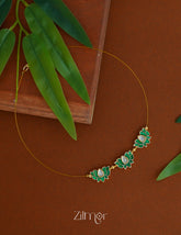 Triple lotus pendant invisible necklace delicate jewelry for women