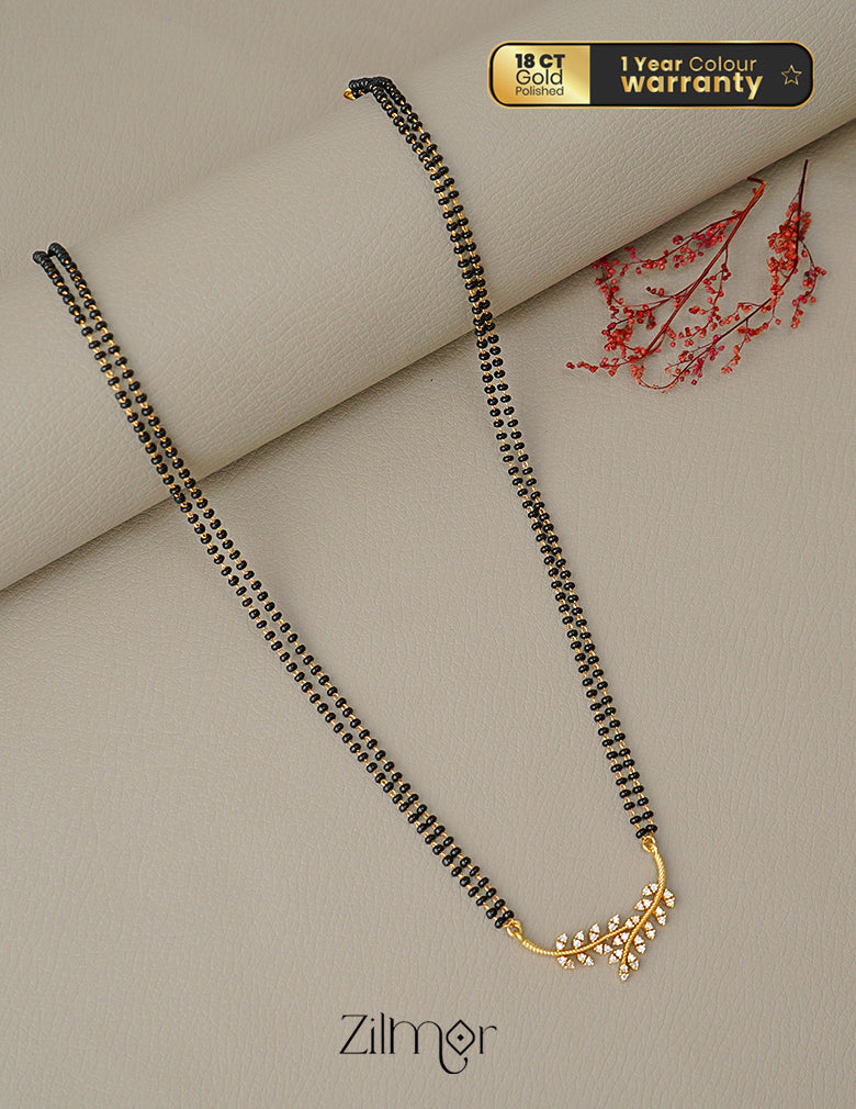 PP1011639 - Gold Plated AD Stone Pendant Traditional Mangalsutra Necklace