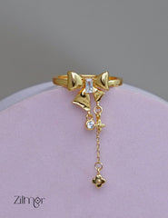 ZH1011738 -  AD Stone Ribbon Anti Tarnish Ring 1-Zilmor