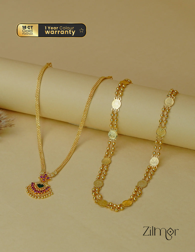 Traditional Combo Offer – Elegant Necklace & Chain Set | Perfect Gift for Your Mother