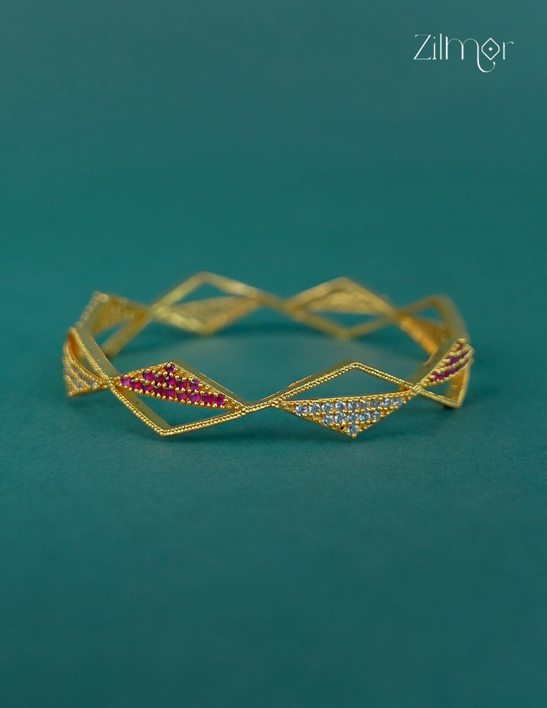 18k Gold Plated Anti-Tarnish AD stone Bangle - CL1012314