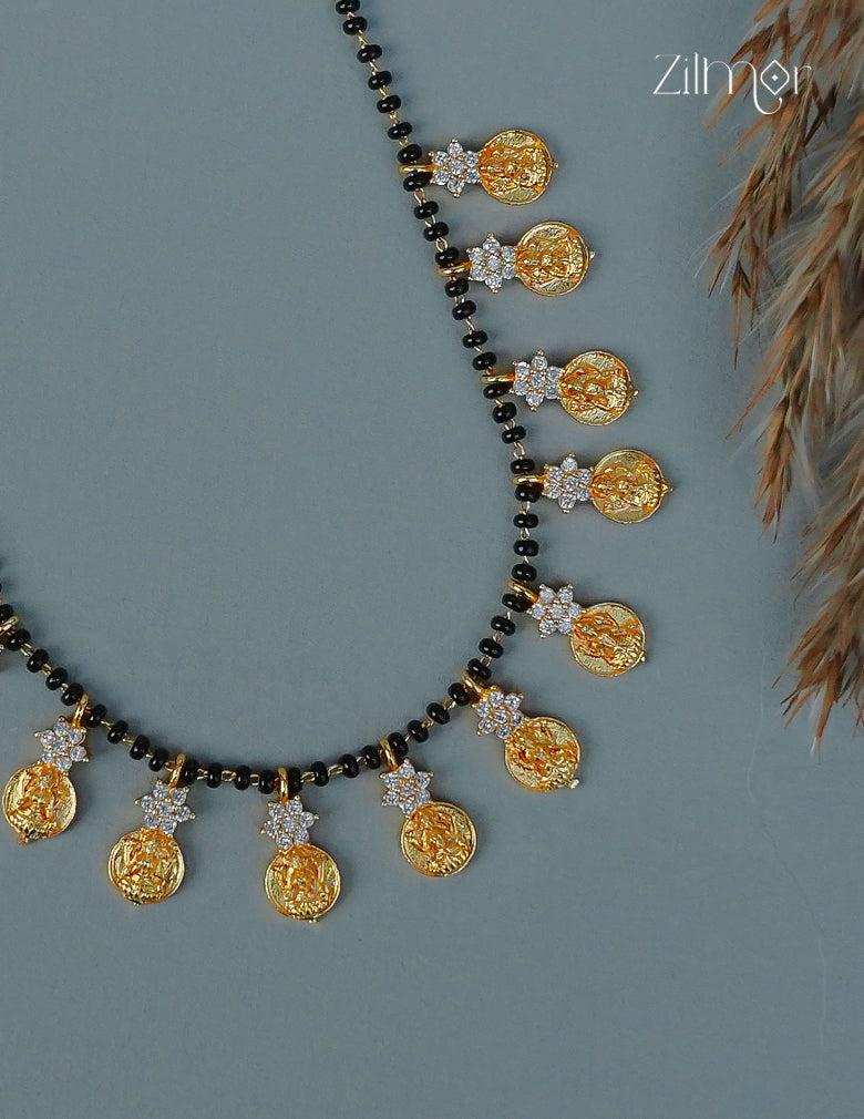 AD Stone with Lakshmi Pendant Mangalsutra Necklace (color option)- TR1012248