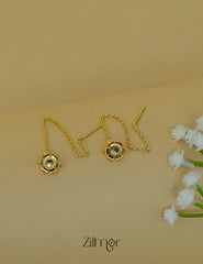 AS1012153 - Thread and Needle Earrings – Minimal Chain Drop Jewelry
