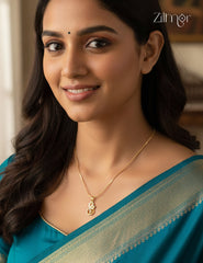 18k Gold Plated Anti-Tarnish AD Stone Pendant Simple Necklace  - CL1012227