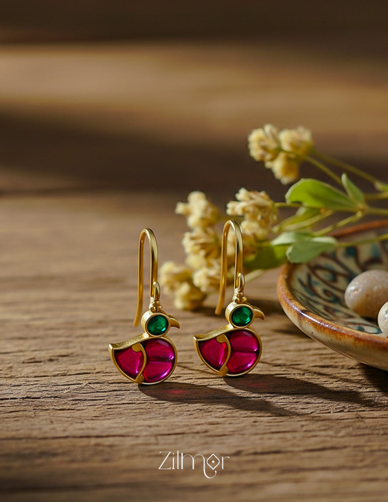 KS1012160 - Handcrafted Jadau Kundan Bugadi Earrings – Gold Tone Ethnic Jewelry