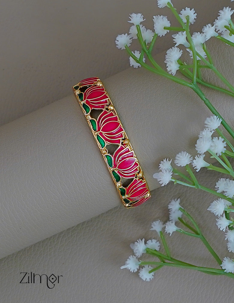 BH1011894- Premium Antique Lotus Bangle 2-Zilmor