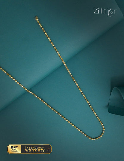 Anti Tarnish Gold Plated Simple  Ball Chain Necklace - KT1012274