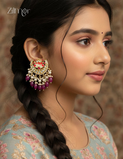 Moon Chandbali Earrings - CL1012303