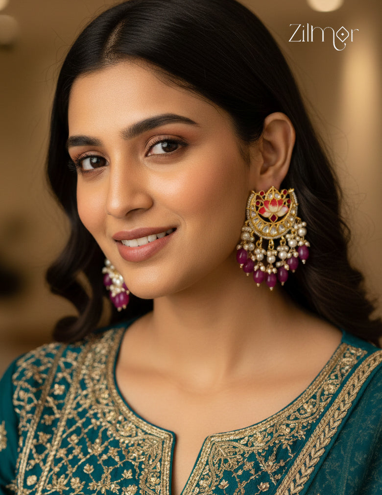 Moon Chandbali Earrings - CL1012303