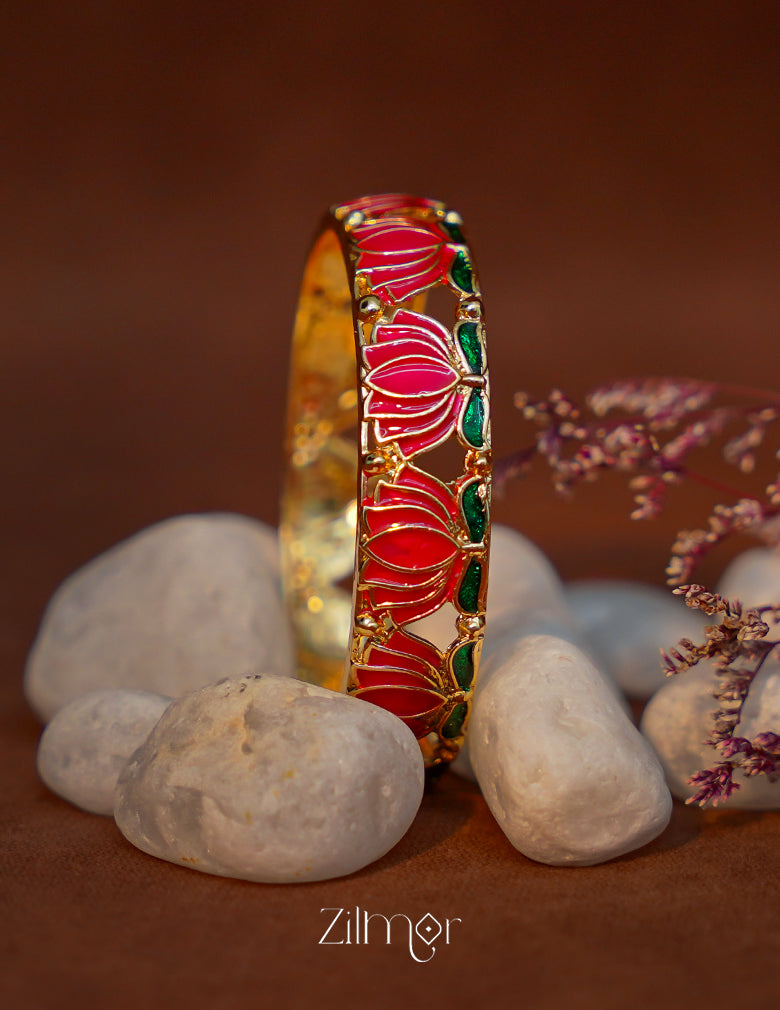 BH1011894- Premium Antique Lotus Bangle 1-Zilmor
