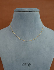 KT1011747- Anti Tarnish Gold Plated Simple Chain Necklace 2-Zilmor