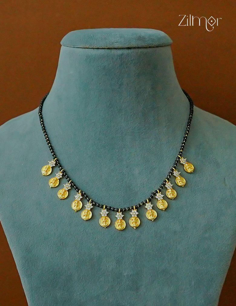 AD Stone with Lakshmi Pendant Mangalsutra Necklace (color option)- TR1012248