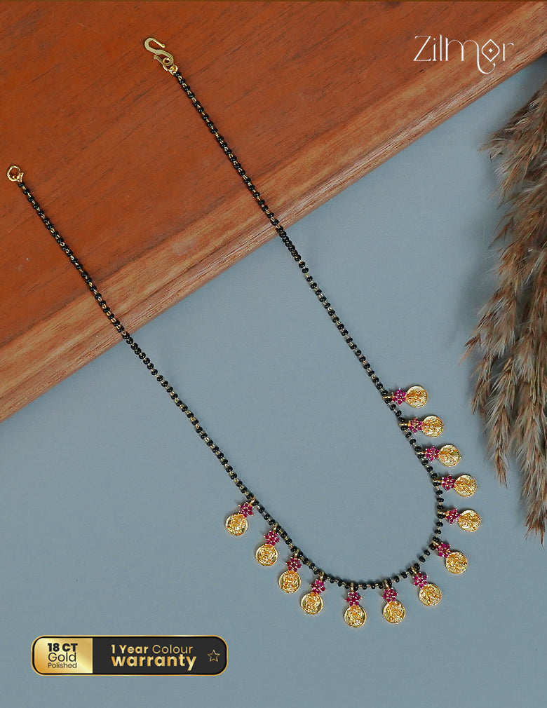 AD Stone with Lakshmi Pendant Mangalsutra Necklace (color option)- TR1012248
