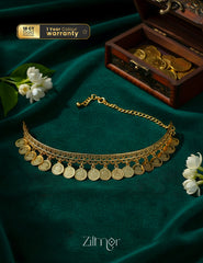 KY1012012-Lakshmi Kaashu Choker – Traditional Necklace, 18K Gold Plated