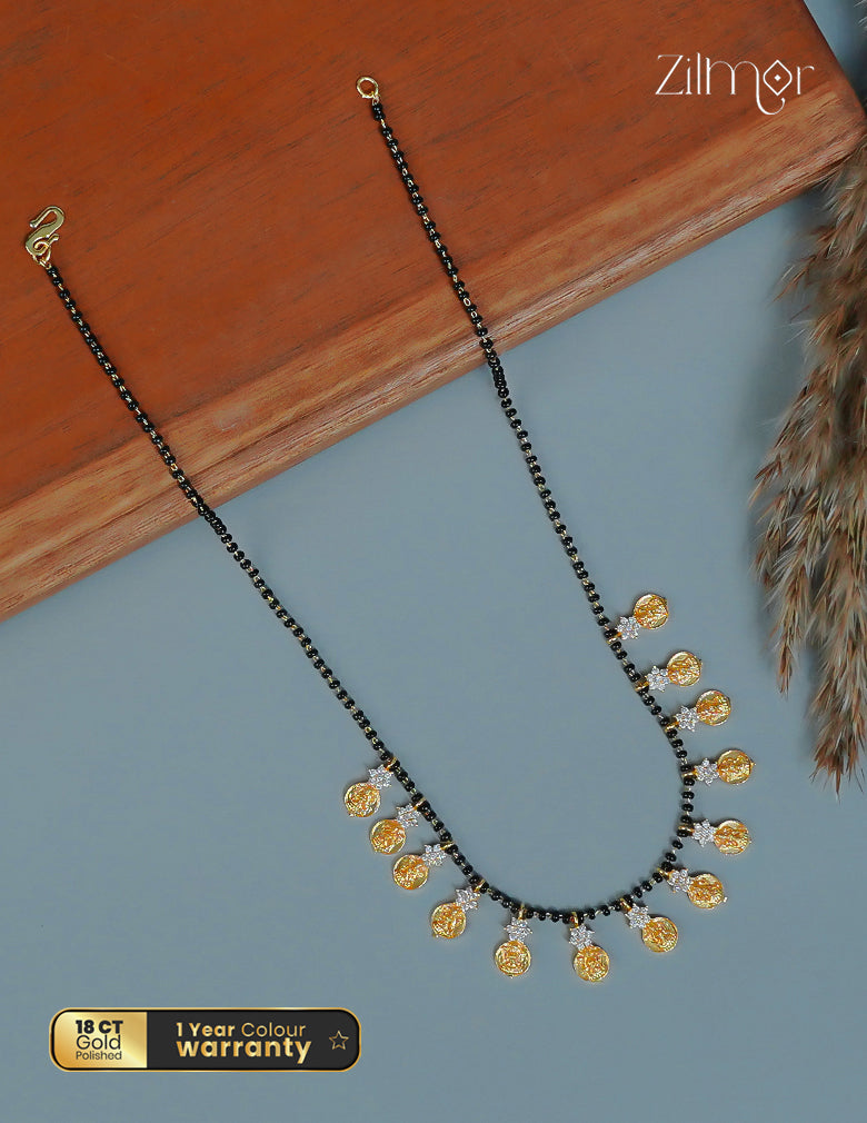 AD Stone with Lakshmi Pendant Mangalsutra Necklace (color option)- TR1012248