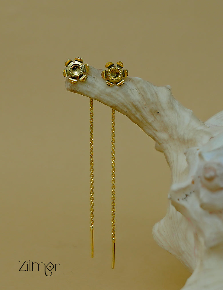 AS1012153 - Thread and Needle Earrings – Minimal Chain Drop Jewelry