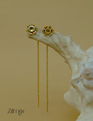 AS1012153 - Thread and Needle Earrings – Minimal Chain Drop Jewelry