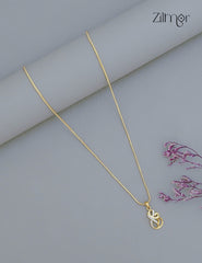 18k Gold Plated Anti-Tarnish AD Stone Pendant Simple Necklace  - CL1012227