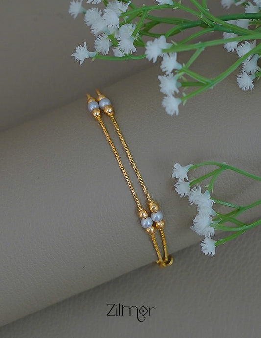 KT1011918- Anti Tarnish Double Layer Pearl  Bracelet