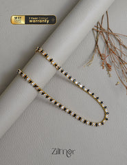 KT1011723 - Anti Tarnish Gold Plated AD Stones Chain Necklace (color option) 4-Zilmor