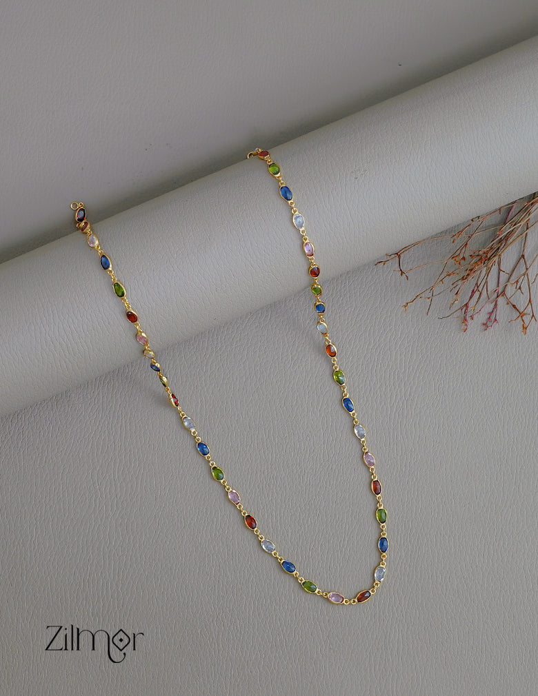 SG1011790 - Semi Precious Stone Long Necklace (color option) 5-Zilmor