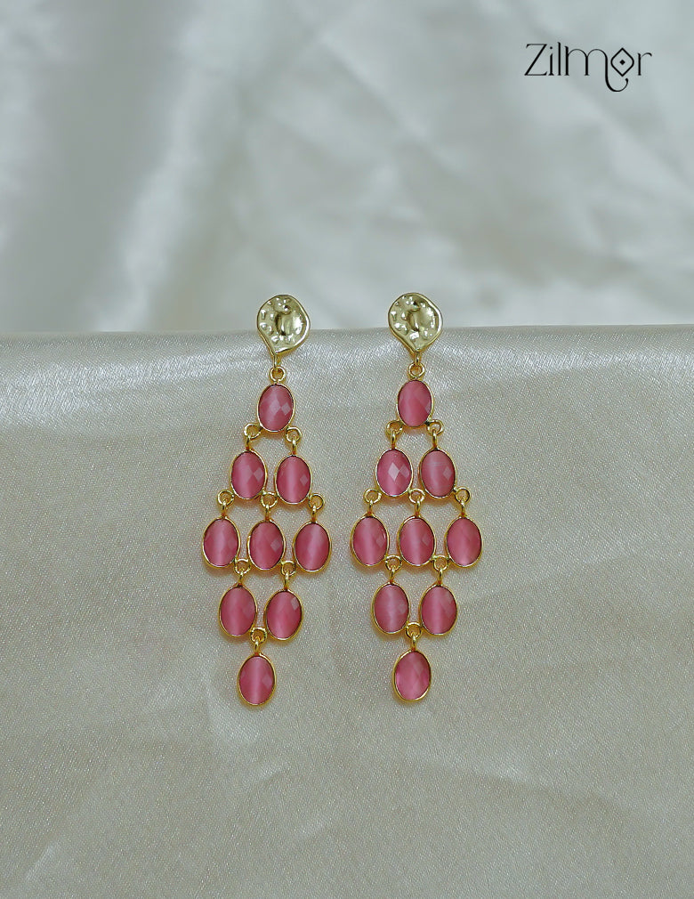 Designer Semi Precious Stone Hanging Earrings - ZP1012173