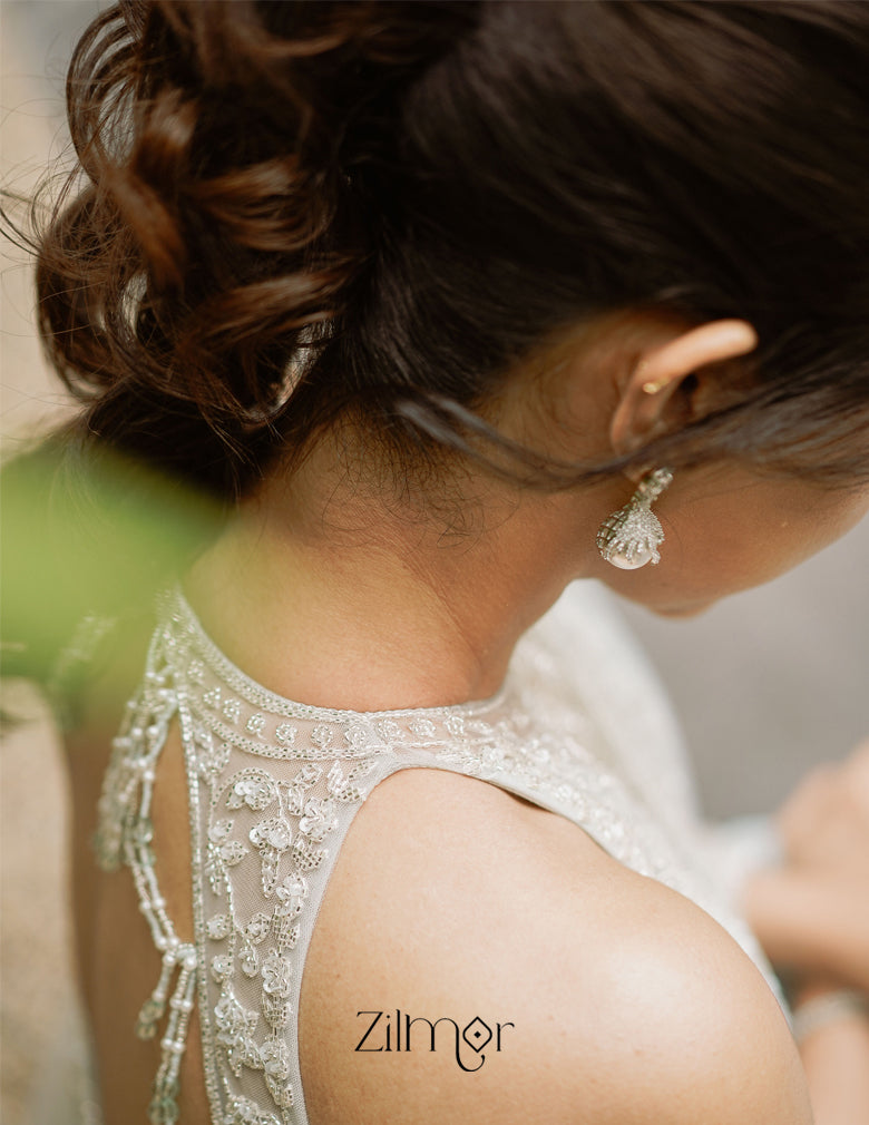 Sasha - AD Stone with Pearl Earrings