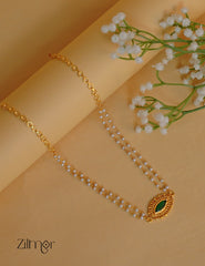 KY1011977 -  Premium Pearl Necklace with Palakka Pendant (color option) 1-Zilmor