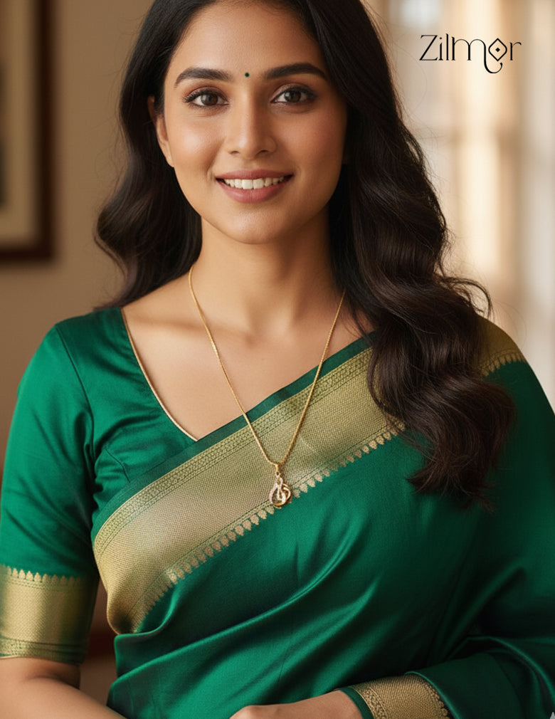 18k Gold Plated Anti-Tarnish AD Stone Pendant Simple Necklace  - CL1012226