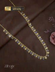 KY1011832 - Gold Plated Kaashu coin & Manga Mala Long Necklace 3-Zilmor