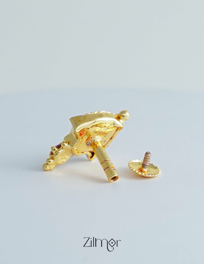 PP101871 - Gold Plated Palakka Earrings 3-Zilmor