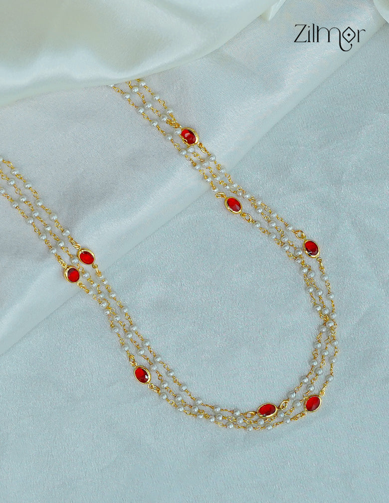 Premium Pearl Layer with Semi Precious Stone Necklace - KY1012211