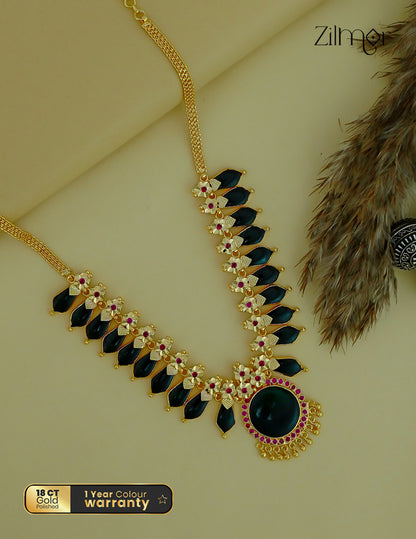 AG101496  - Gold tone Nagapadam Necklace