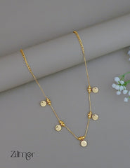 PP1011915-  Gold tone Double Side Lakshmi Kaashu &Palakka Necklace (2 in 1 Necklace) 3-Zilmor