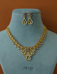 CL1011820 -  Antique AD Stone Necklace Earring Set