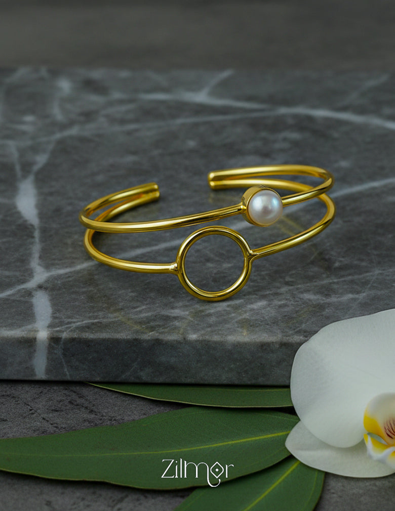 AS1012146 - Pearl Adjustable Bangle – Stylish Everyday Jewelry