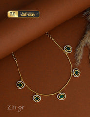 ZS1011978-  Gold Plated Kerala Traditional AD Stone Palakka Necklace