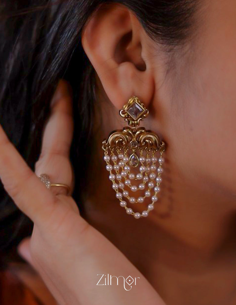 SN101670 - Antique  Pearl Earrings 4-Zilmor