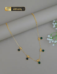 PP1011915-  Gold tone Double Side Lakshmi Kaashu &Palakka Necklace (2 in 1 Necklace) 2-Zilmor