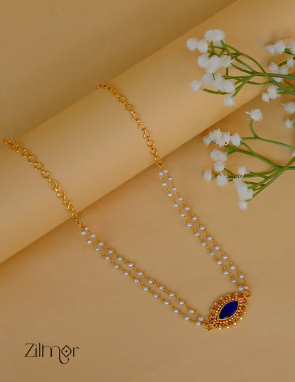 KY1011977 -  Premium Pearl Necklace with Palakka Pendant (color option) 3-Zilmor